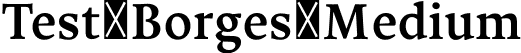 Test_Borges Medium font | Test_Borges-Medium.otf