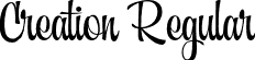 Creation Regular font | creation.otf