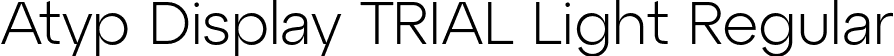 Atyp Display TRIAL Light Regular font | AtypDisplayTRIAL-Light.otf
