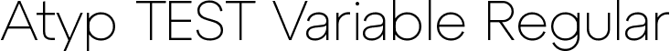 Atyp TEST Variable Regular font | AtypTEST-VariableVF.ttf