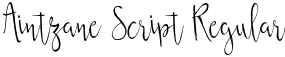 Aintzane Script Regular font | Aintzane-Script.otf