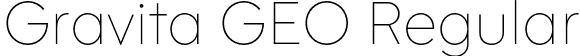 Gravita GEO Regular font | GravitaGEO-Hairline.otf