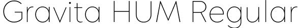 Gravita HUM Regular font | GravitaHUM-Hairline.otf