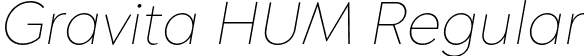 Gravita HUM Regular font | GravitaHUMItalic-Hairline.otf