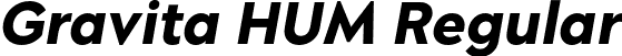 Gravita HUM Regular font | GravitaHUMItalic-Bold.otf