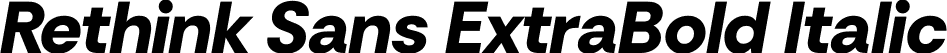 Rethink Sans ExtraBold Italic font | RethinkSans-ExtraBoldItalic.ttf