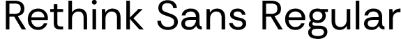 Rethink Sans Regular font | RethinkSans-Regular.ttf