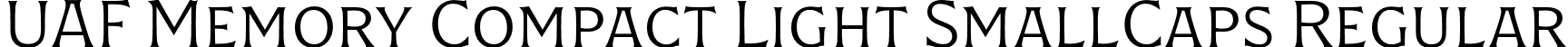 UAF Memory Compact Light SmallCaps Regular font | UAFMemory-CompactLightSmallCaps.otf