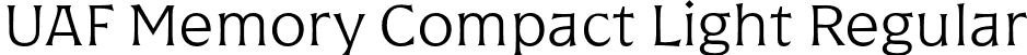 UAF Memory Compact Light Regular font | UAFMemory-CompactLight.otf