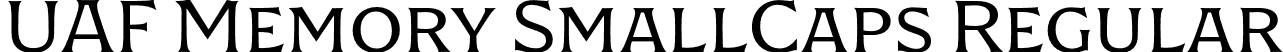 UAF Memory SmallCaps Regular font | UAFMemory-RegularSmallCaps.otf