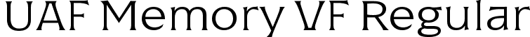 UAF Memory VF Regular font | UAFMemoryVFVF.ttf