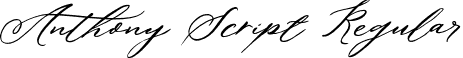 Anthony Script Regular font | Anthony-Script.otf