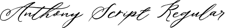 Anthony Script Regular font | Anthony-Script.ttf