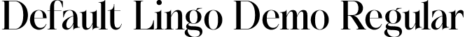 Default Lingo Demo Regular font | default-lingo-demo-regular.otf