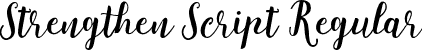 Strengthen Script Regular font | Strengthen-Script.otf