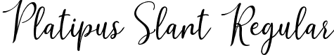 Platipus Slant Regular font | Platipus-Slant.otf