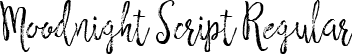 Moodnight Script Regular font | Moodnight-Script.ttf