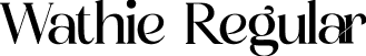 Wathie Regular font | Wathie.otf