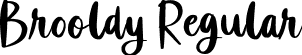 Brooldy Regular font | Brooldy.ttf