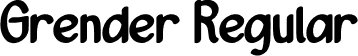 Grender Regular font | Grender.otf