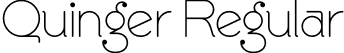 Quinger Regular font | Quinger.otf