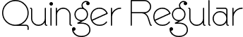 Quinger Regular font | Quinger.ttf