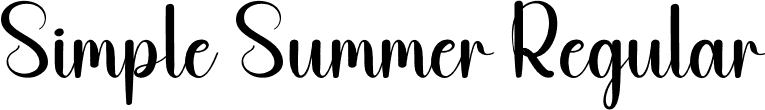 Simple Summer Regular font | Simple-Summer.otf