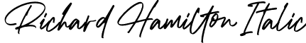 Richard Hamilton Italic font | Richard Hamilton Italic.ttf