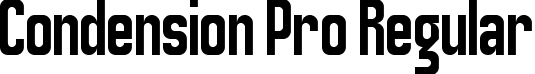 Condension Pro Regular font | Condension Pro.ttf