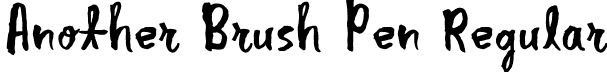 Another Brush Pen Regular font | anotherBrushPen.ttf