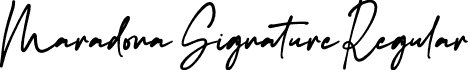 Maradona Signature Regular font | maradonasignature-domv0.otf