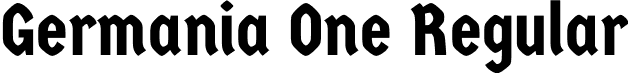 Germania One Regular font | GermaniaOne-Regular.ttf