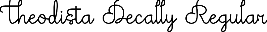 Theodista Decally Regular font | Theodista Decally.otf