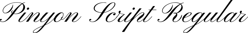 Pinyon Script Regular font | PinyonScript-Regular.ttf