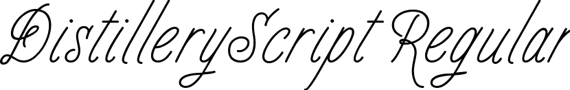 DistilleryScript Regular font | Distillery Script.ttf