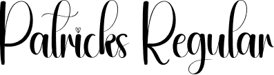 Patricks Regular font | Patricks.otf