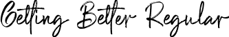 Getting Better Regular font | Getting Better.ttf