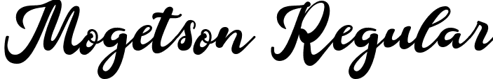 Mogetson Regular font | Mogetson.ttf