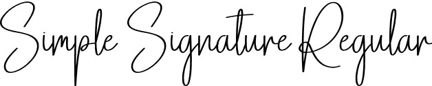 Simple Signature Regular font | Simple-Signature.otf