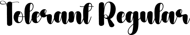 Tolerant Regular font | Tolerant.otf