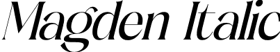 Magden Italic font | Magden-Italic.otf