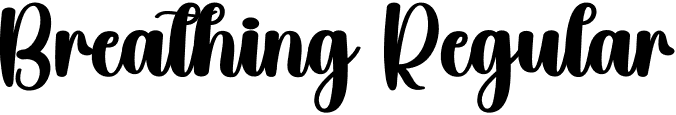 Breathing Regular font | Breathing.otf