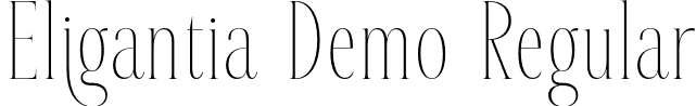 Eligantia Demo Regular font | eligantiademo-mva3v.otf