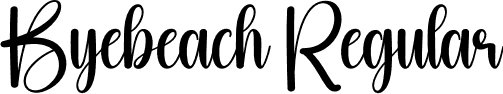 Byebeach Regular font | Byebeach.otf