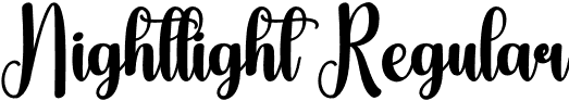 Nightlight Regular font | Nightlight.otf