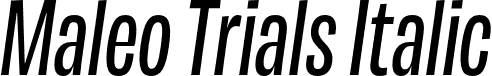 Maleo Trials Italic font | MaleoTrials-Italic.otf