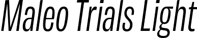 Maleo Trials Light font | MaleoTrials-LightItalic.otf