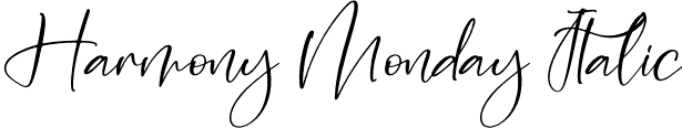 Harmony Monday Italic font | Harmony-Monday-Italic.otf