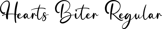 Hearts Biter Regular font | HeartsBiter.ttf