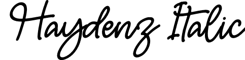 Haydenz Italic font | Haydenz-Italic.otf